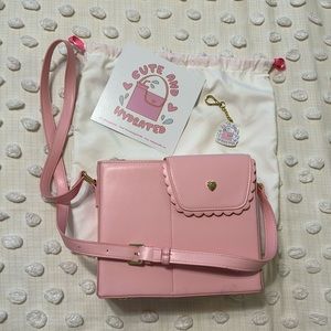 Kate Gabrielle pink cup holder crossbody